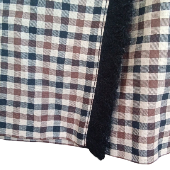 NWT Anna Sui Plaid Wrap Skirt Brown M - Picture 7 of 12